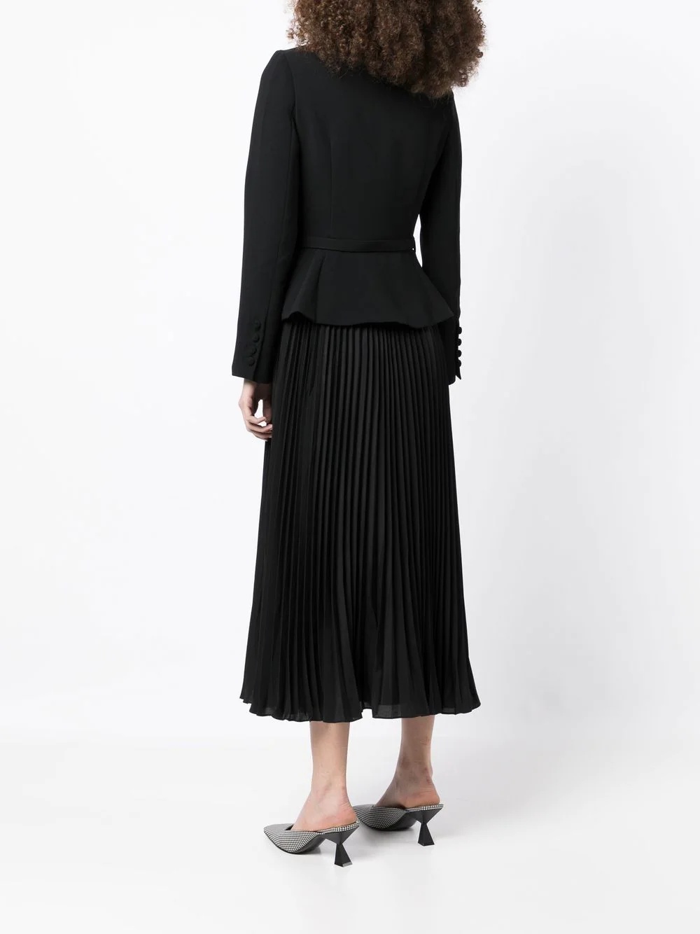 ruched crepe midi dress - 3