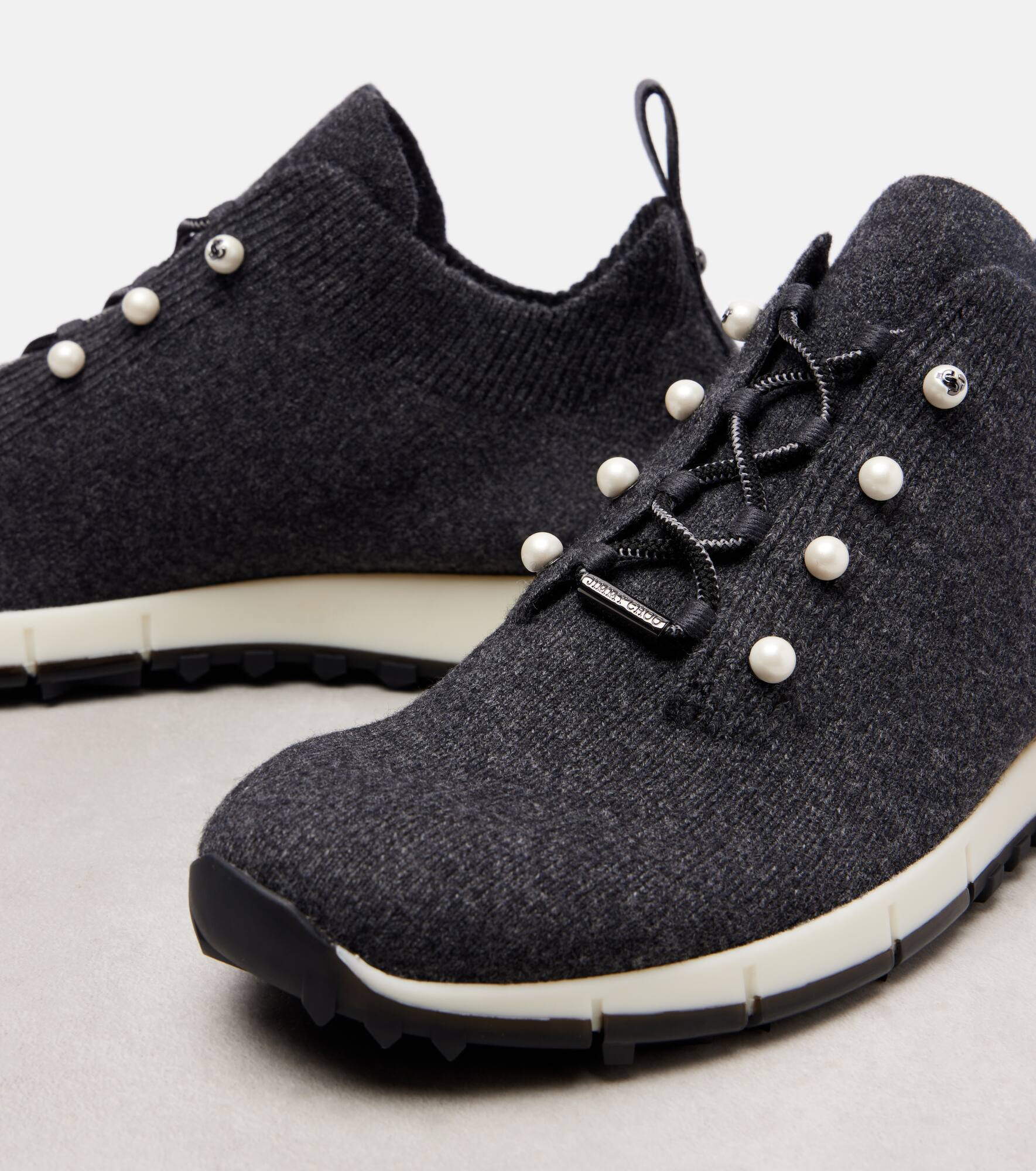Veles embellished cashmere sneakers - 5