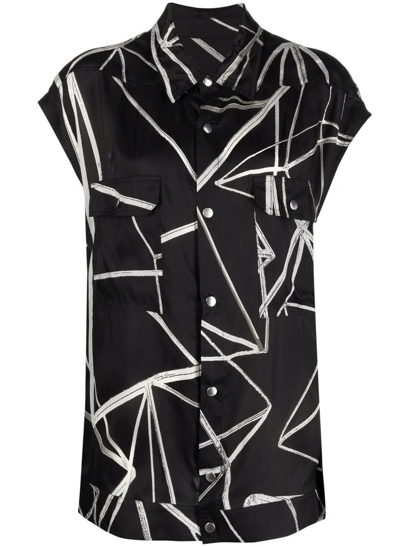 graphic-print overshirt 1