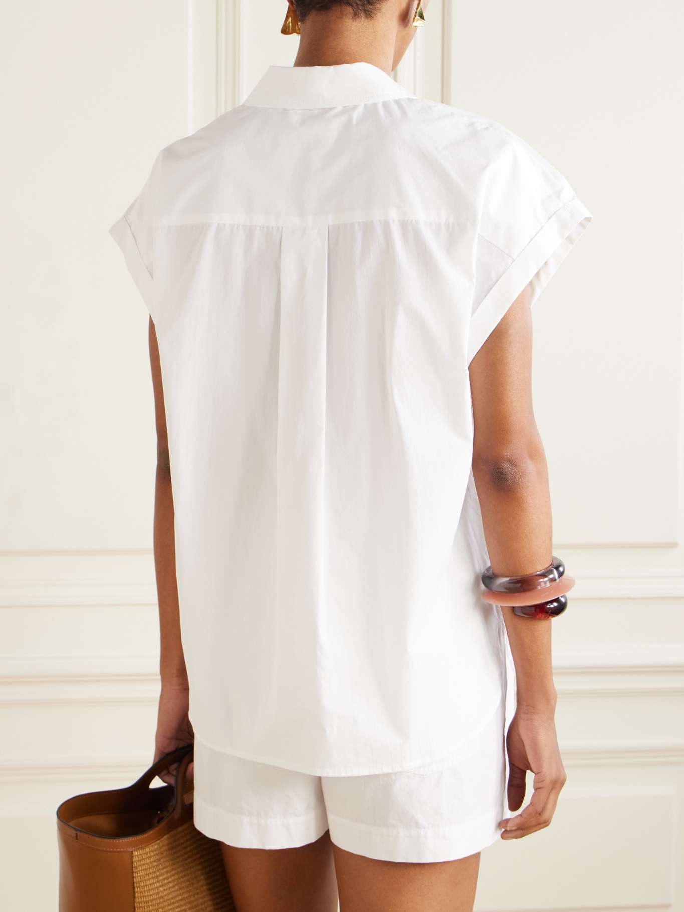 Organic cotton-poplin shirt White - 4