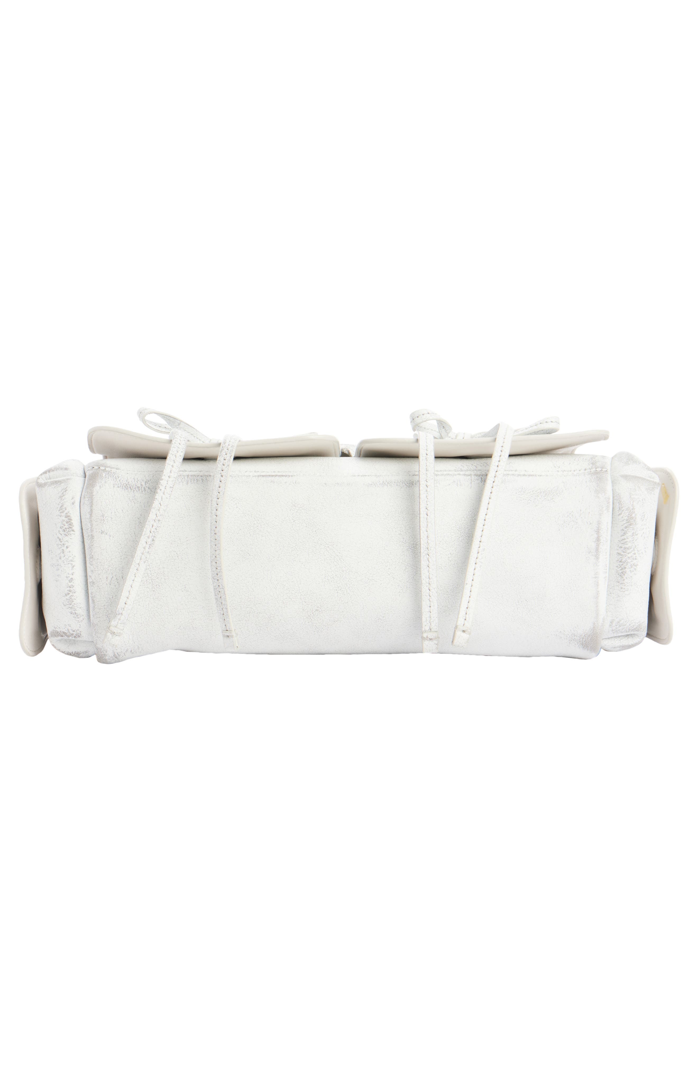 Acne Studios Multipocket Washed Leather Bag in White/Grey at Nordstrom - 5