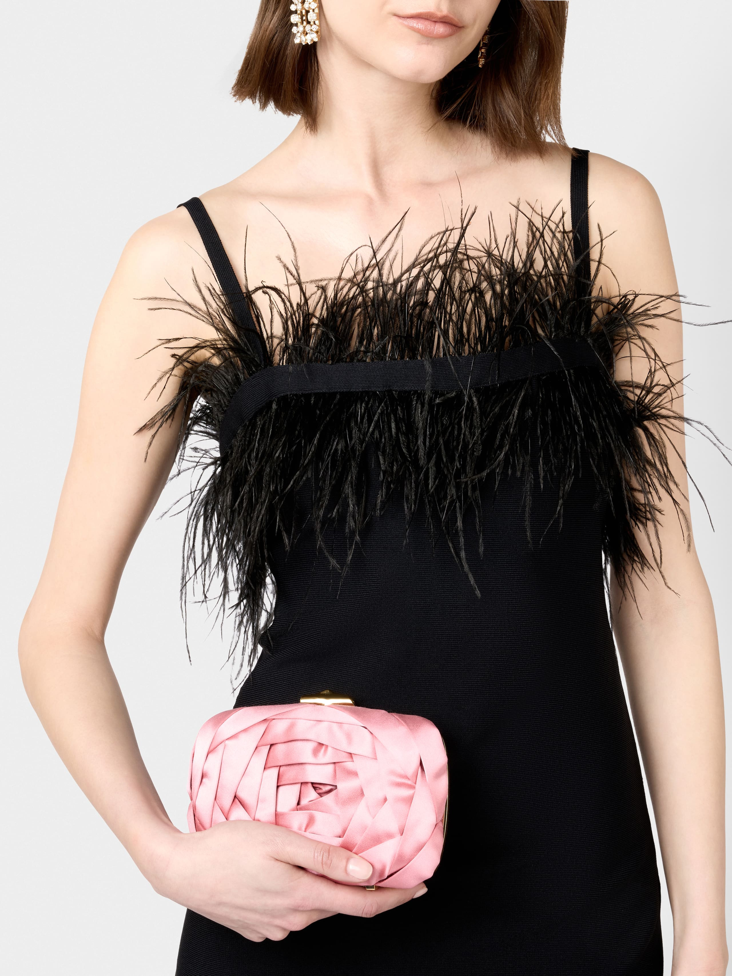 Rose Vivier Clutch in satin - 9