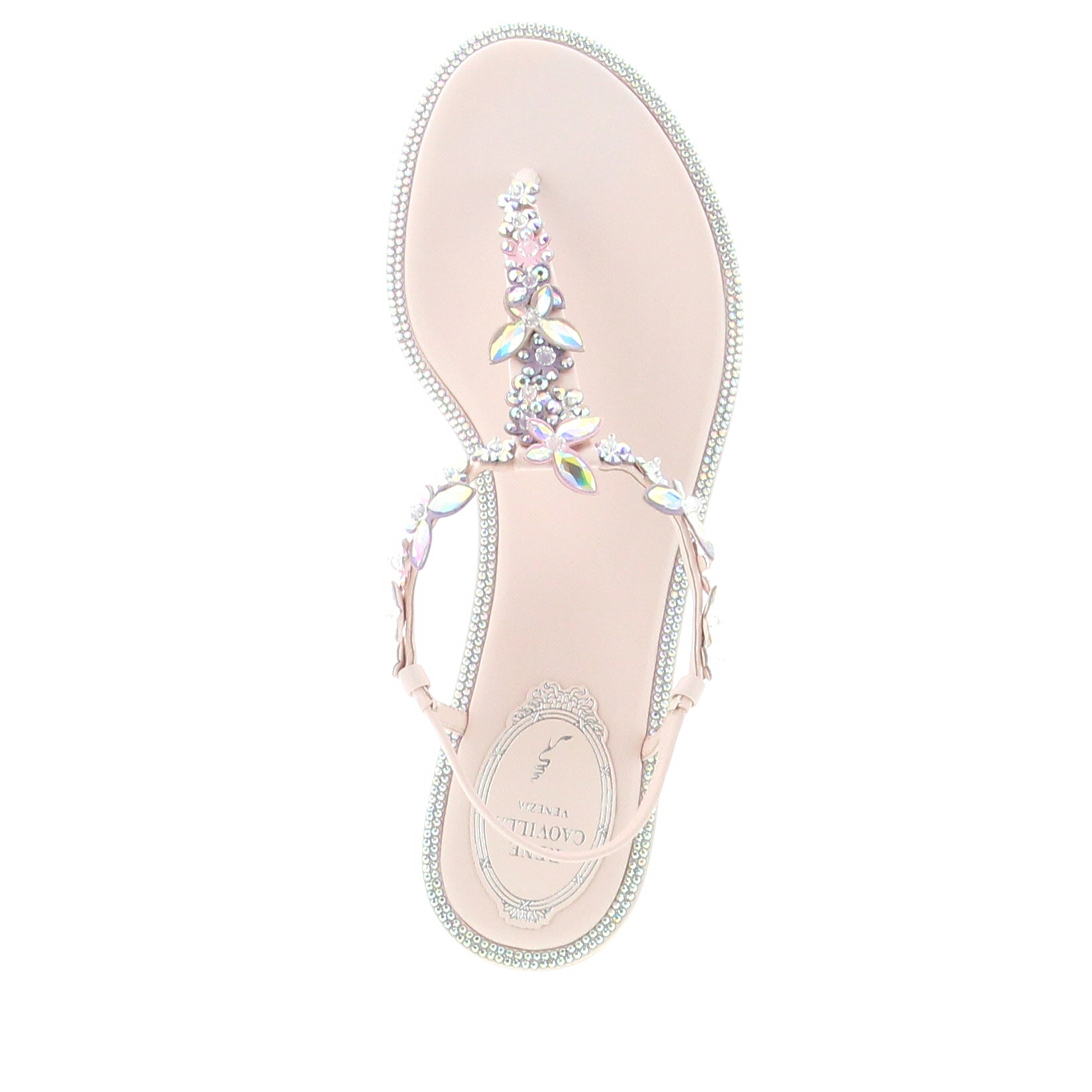 Rene Caovilla – Eden Flat Sandal – Light Pink - 4