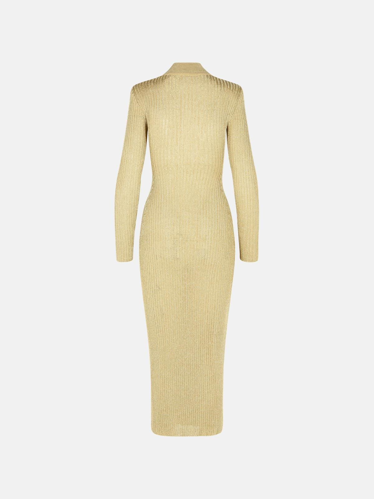 'LUREX' DRESS IN BEIGE VISCOSE BLEND - 3