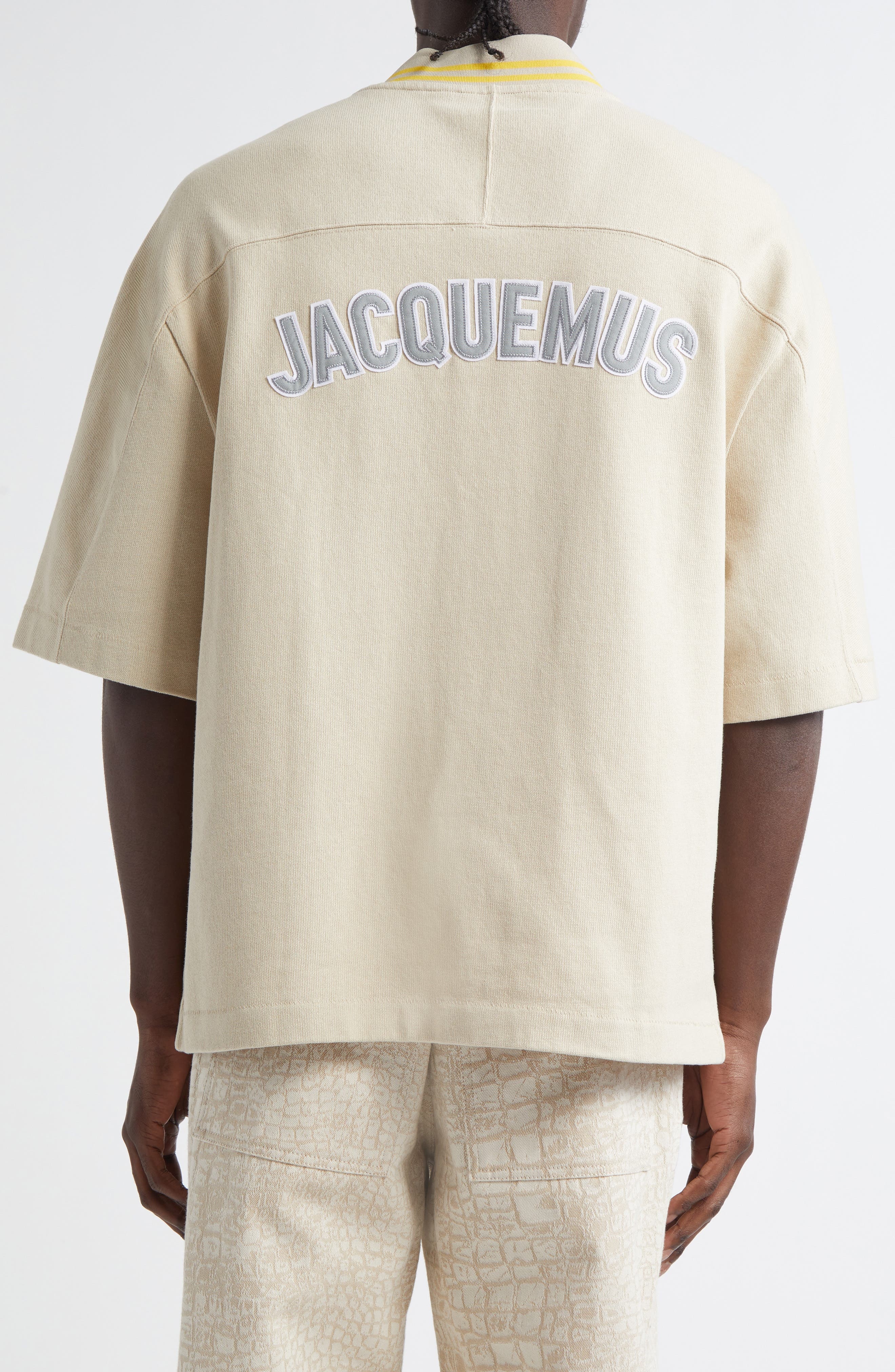 Jacquemus La Chemise Baseball Shirt in Beige at Nordstrom - 2
