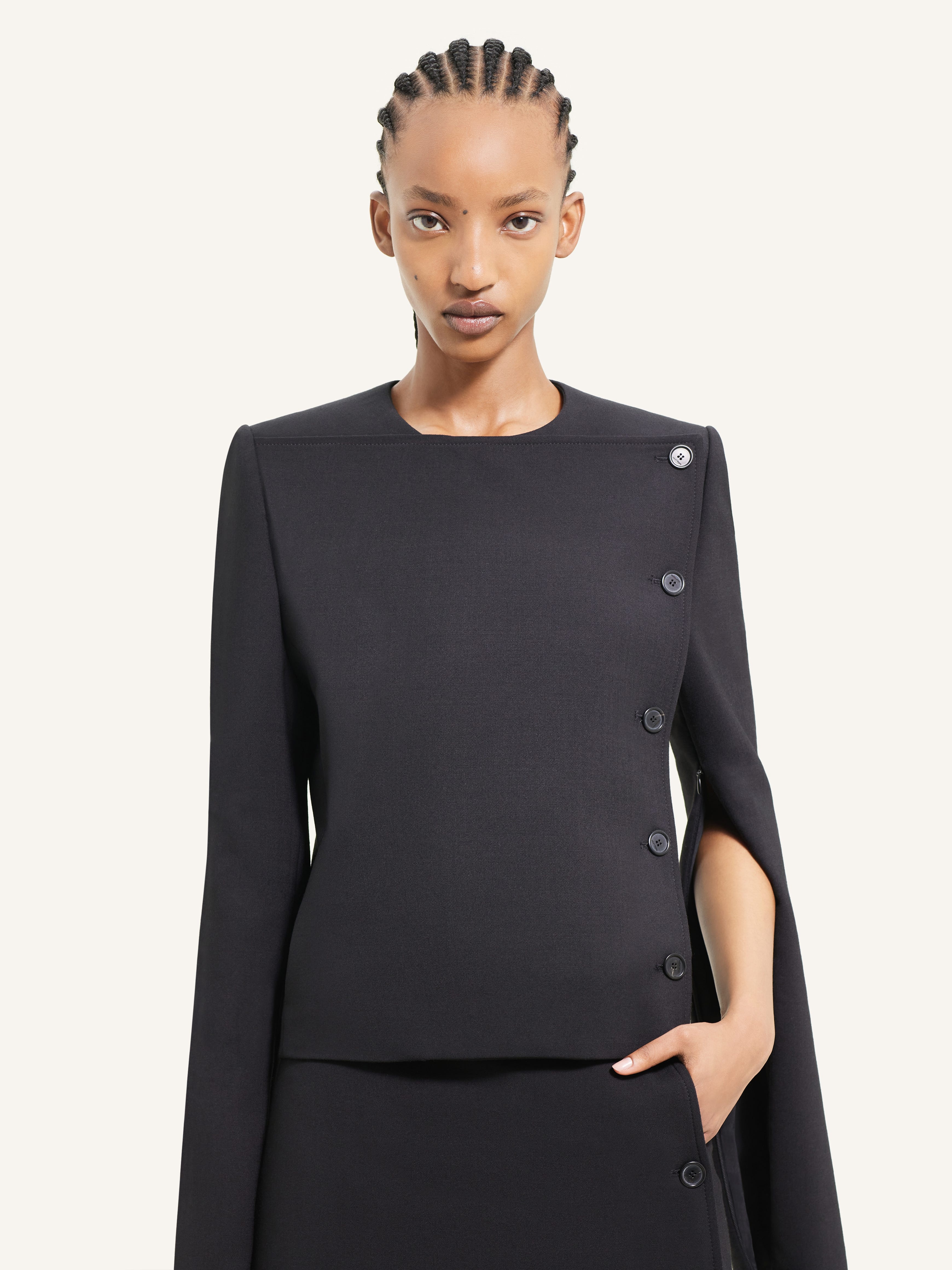 BUTTONED TAILORED JACKET - 5
