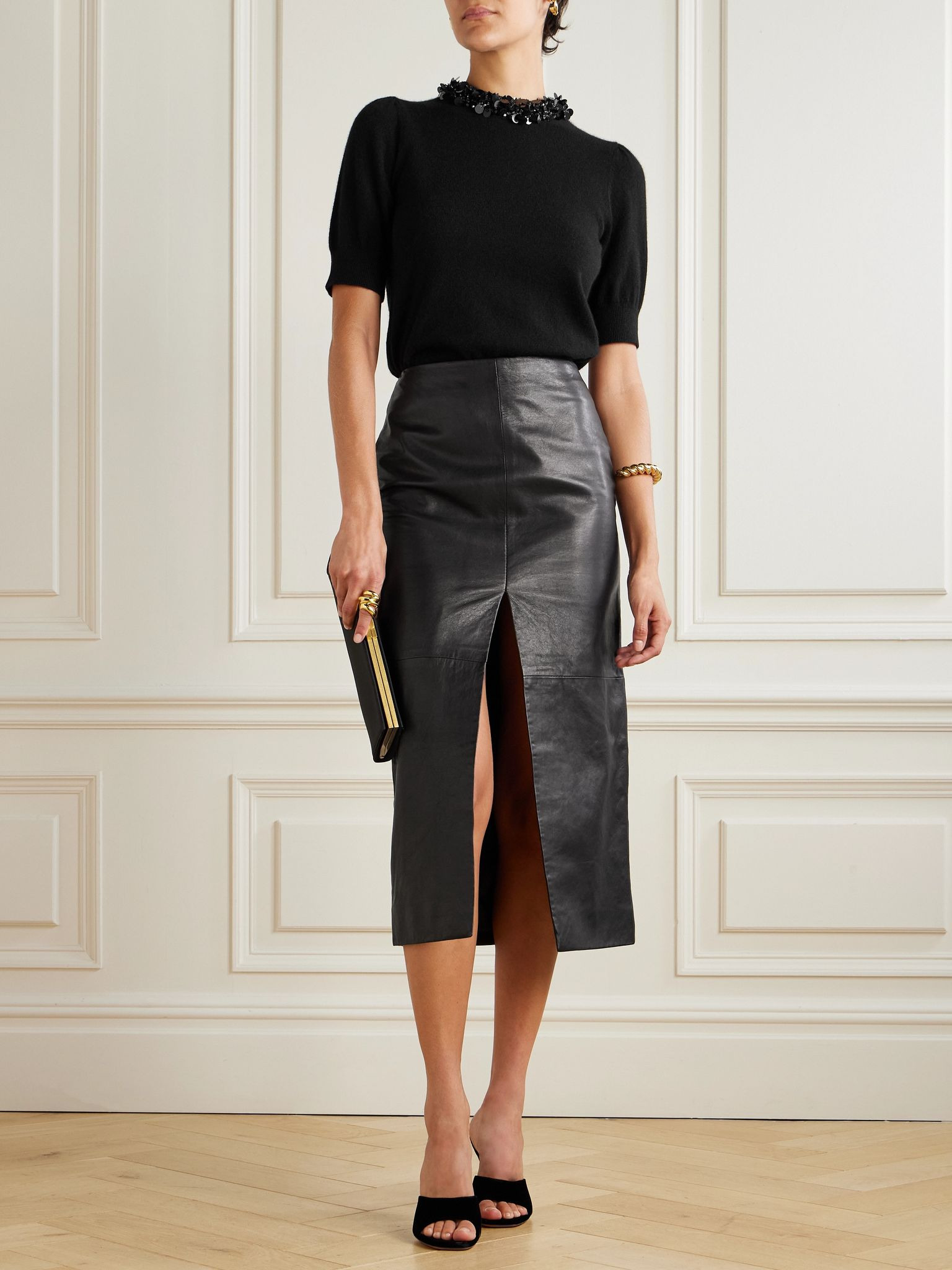 Liv embellished cashmere sweater Black - 2
