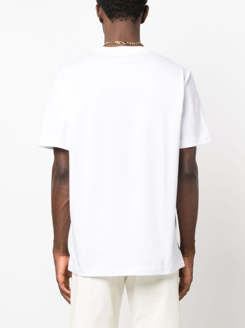 logo-embroidered cotton T-shirt - 4