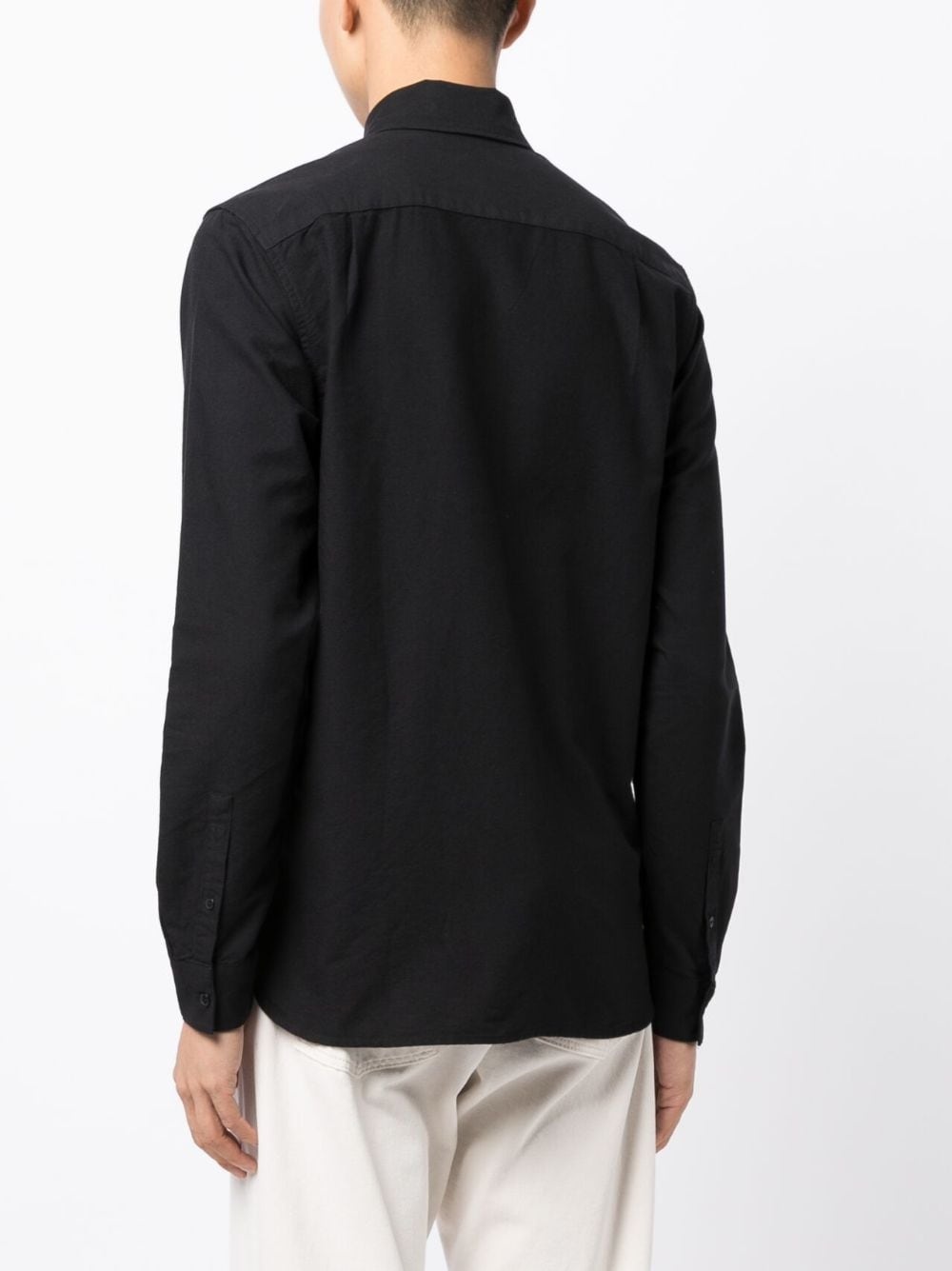 logo-embroidered cotton shirt - 7