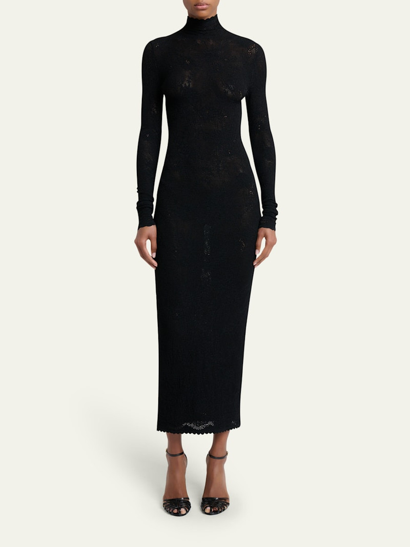 Givenchy Fitted Open Back Floral Knit Dress outlook