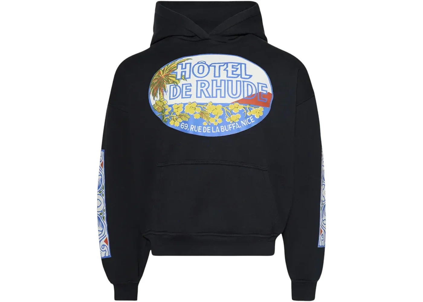 Rhude Hotel Hoodie Vintage Black - 1