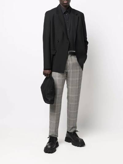 Alexander McQueen checked tapered trousers outlook