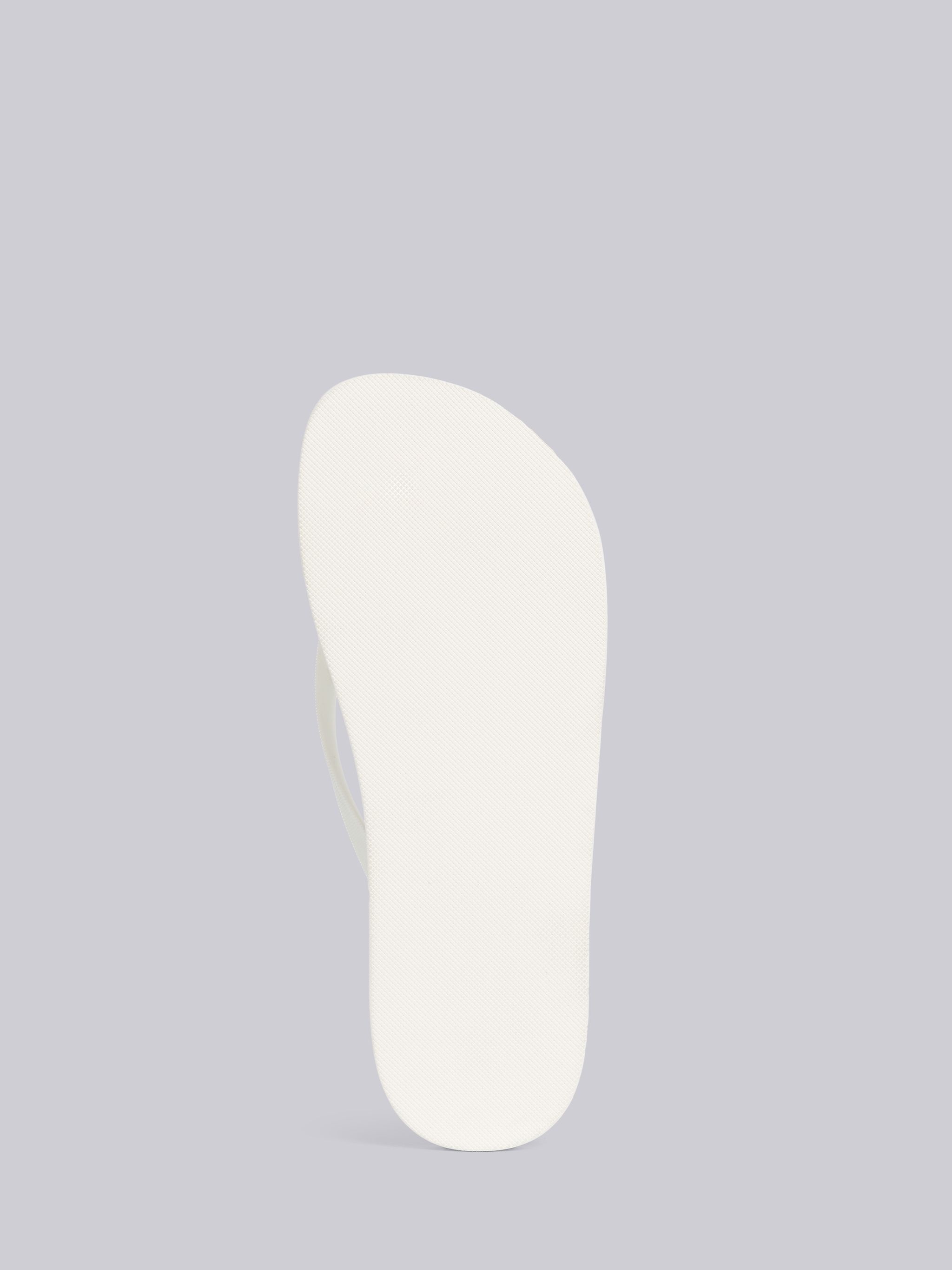 White Molded Rubber Stripe Flip Flop - 5