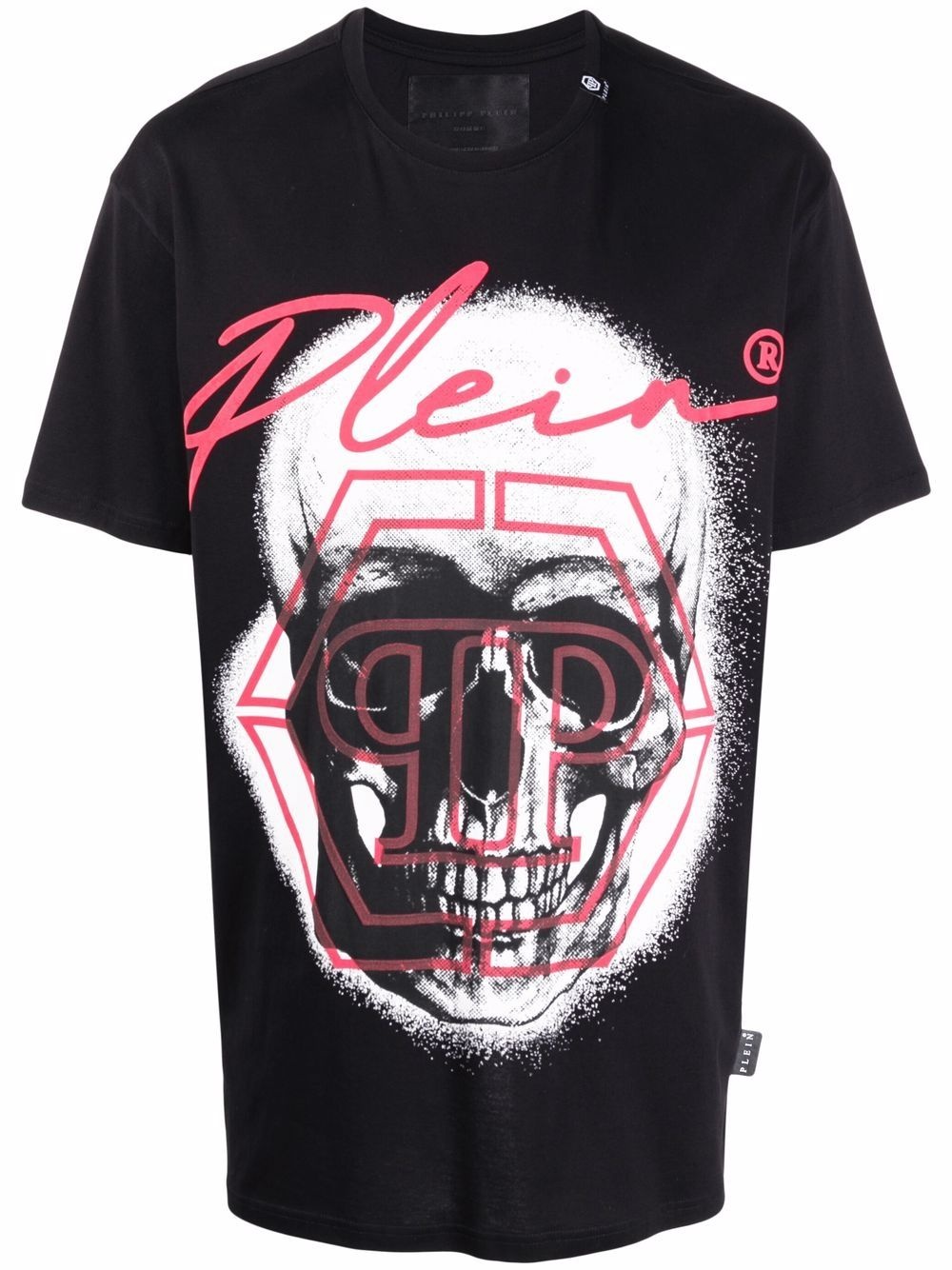 skull-print logo T-shirt - 1