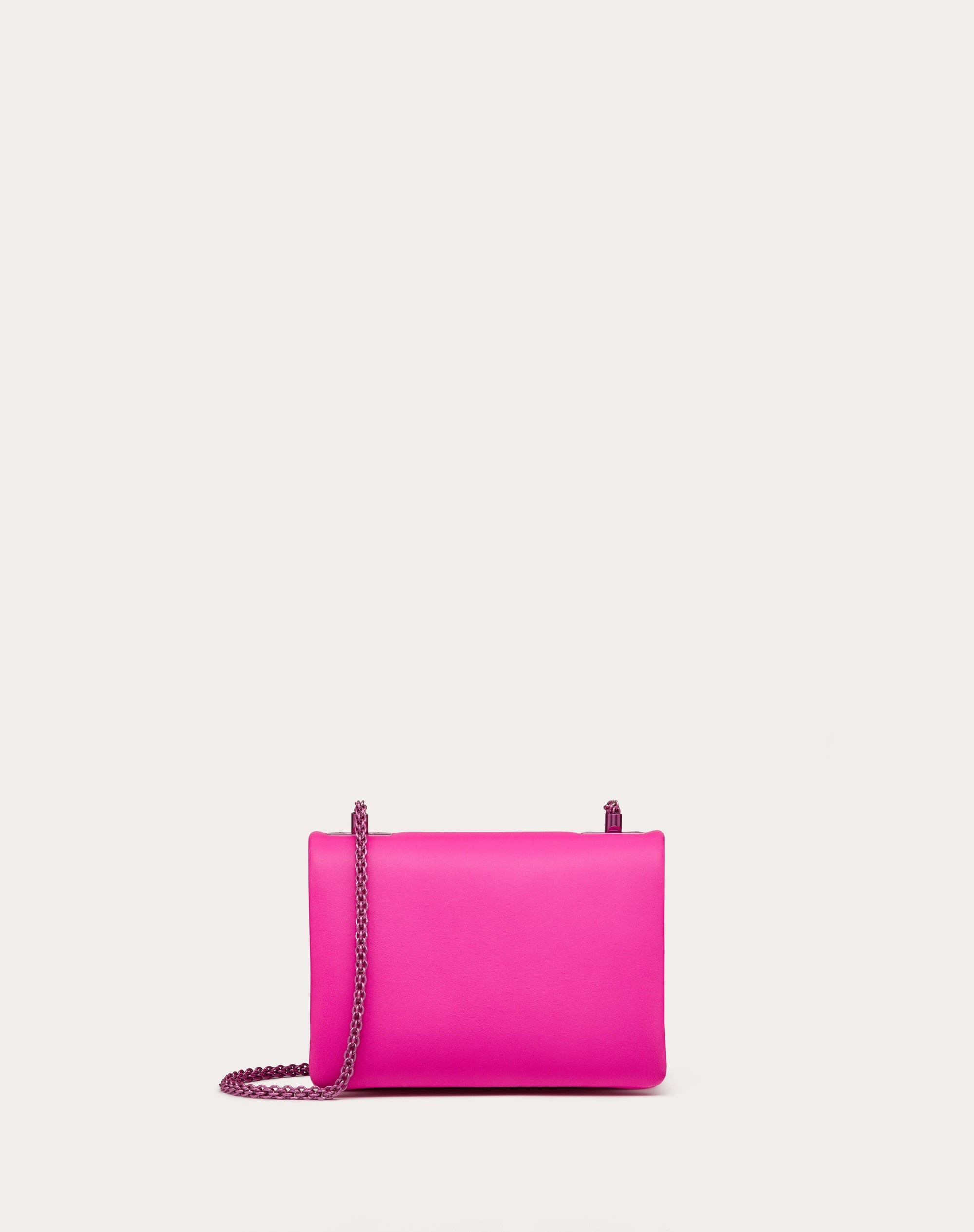 SMALL ONE STUD BAG IN NAPPA LEATHER WITH CHAIN - 3
