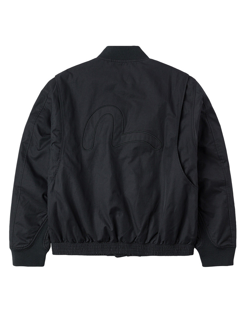 EVISU Multi Logo Badges Embroidery Regular Fit Padded Bomber Jacket outlook