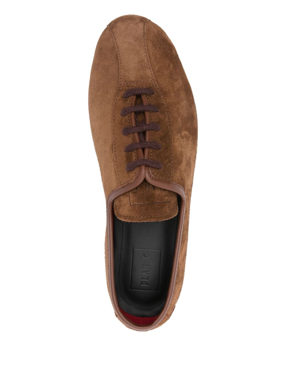 lace-up suede sneakers - 4