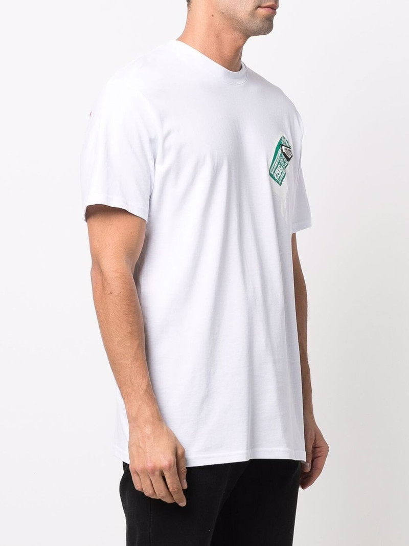 cheque-print round neck T-shirt 5