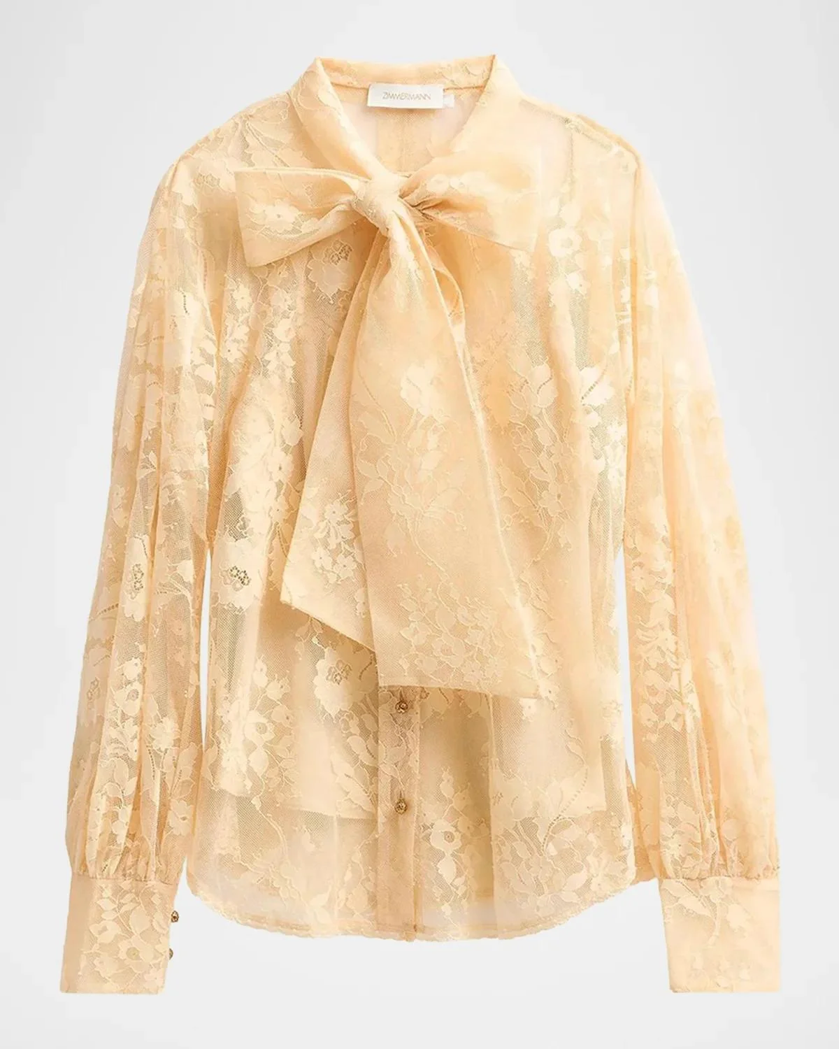 Valiant Lace Pussy Bow Blouse - 1