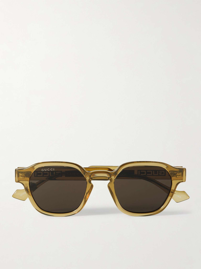 La Piscine Round-Frame Acetate and Gunmetal-Tone Sunglasses 1