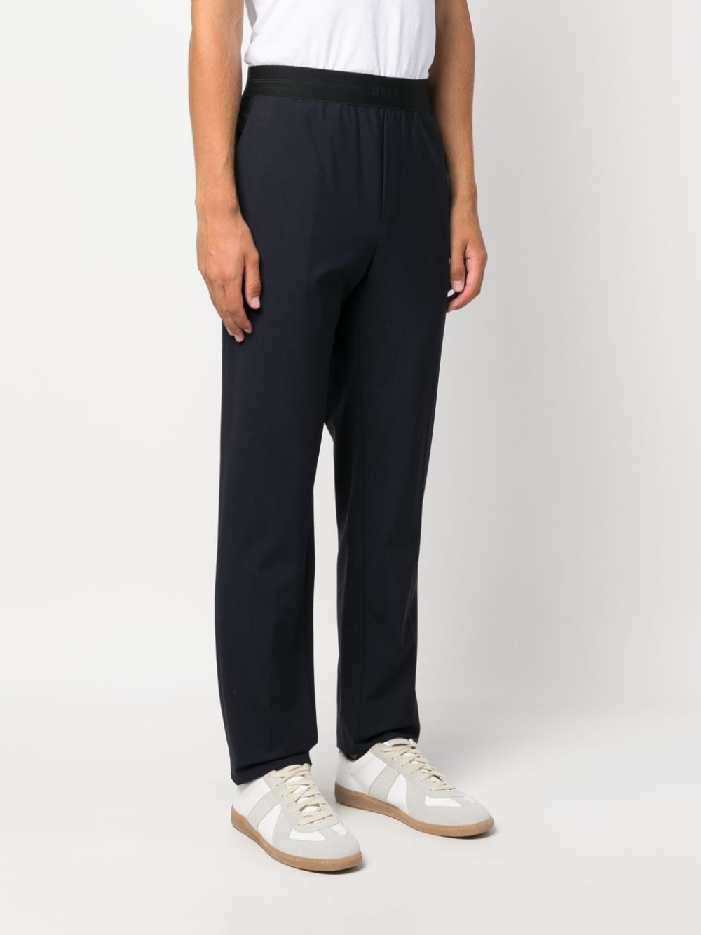 virgin wool blend chino trousers - 5