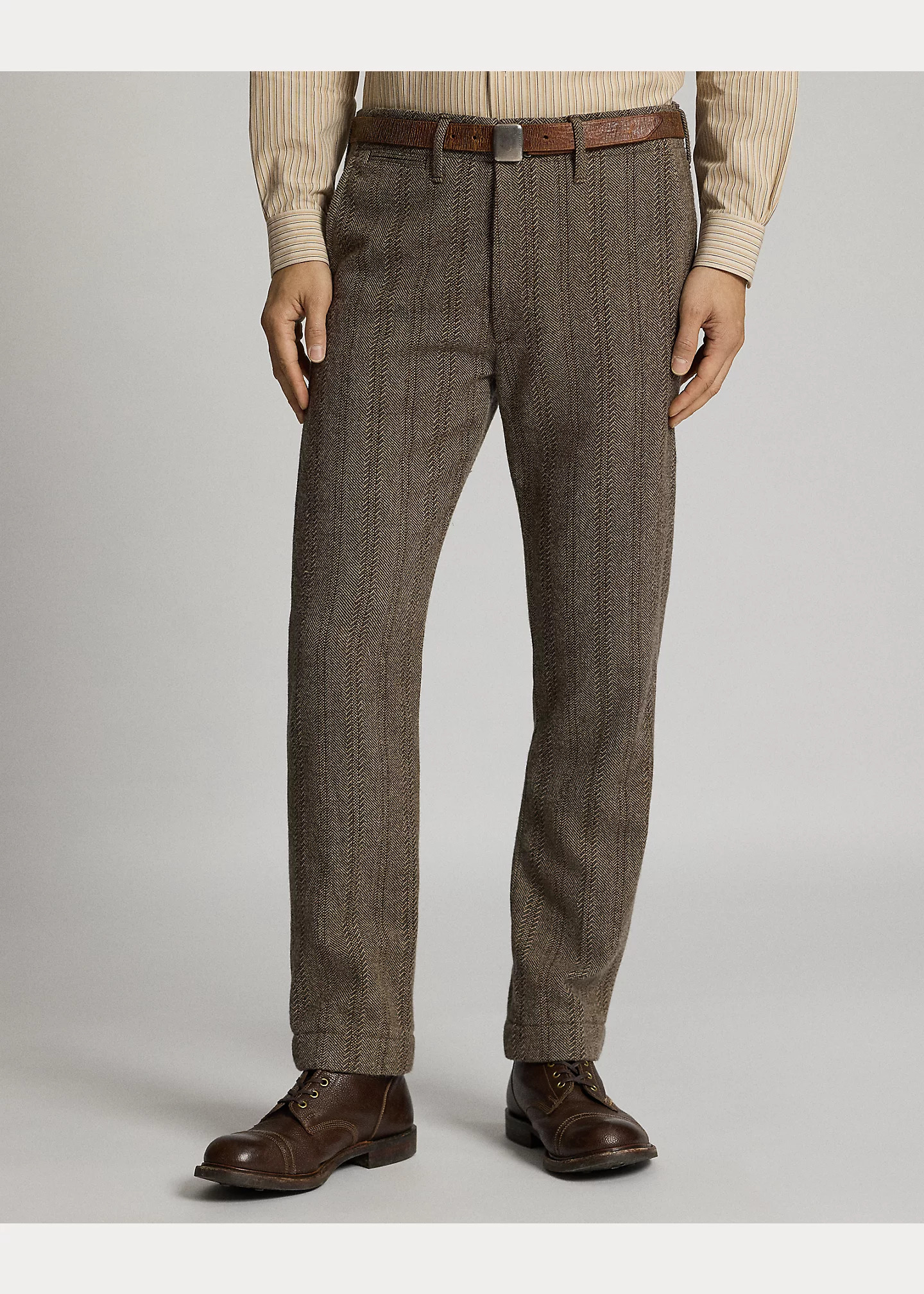 Wool-Cotton Herringbone Officer’s Pant - 3