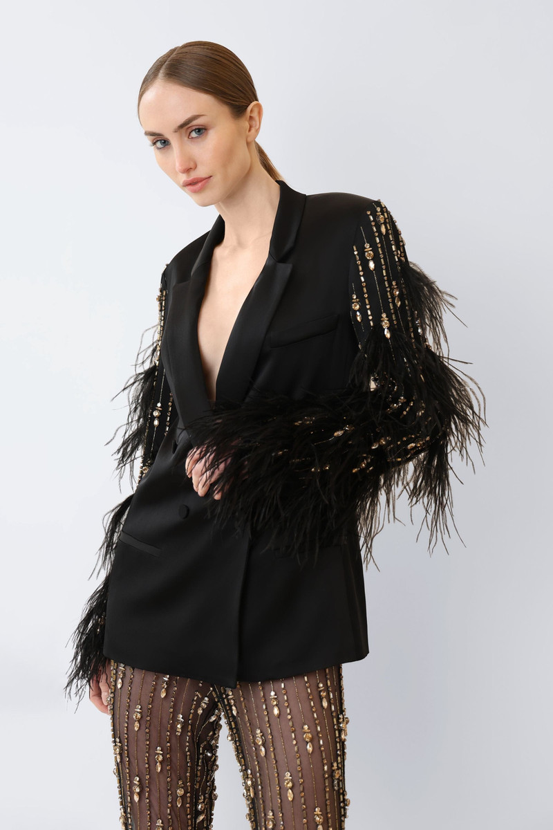 Deco Stripe Embroidery Flare Pant 4