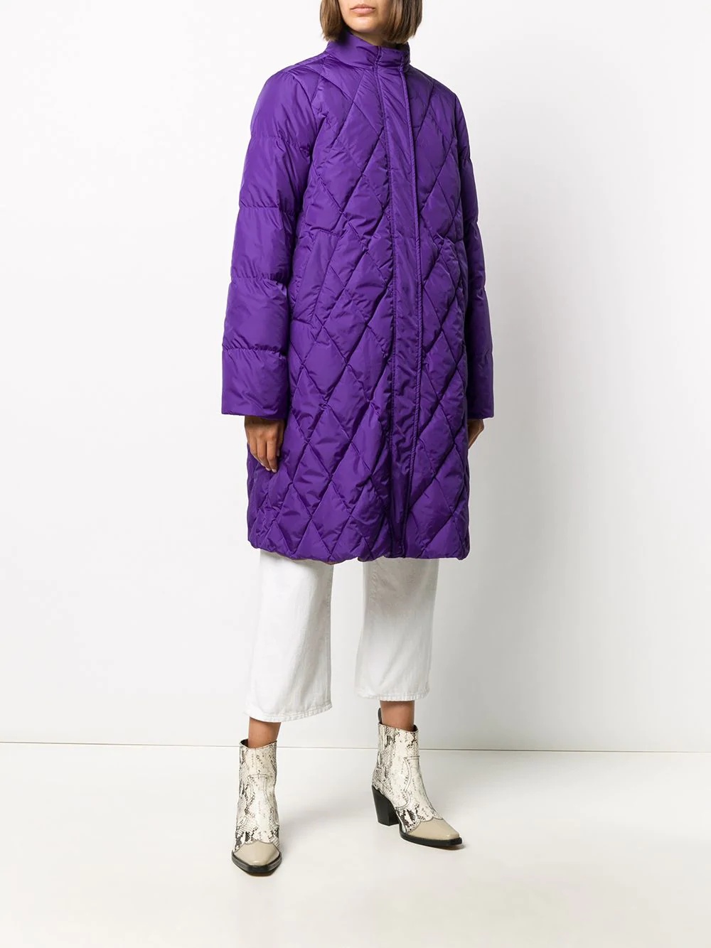 quilted oversized coat - 3