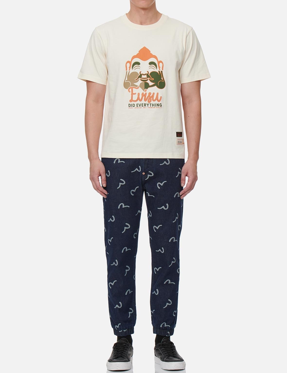 ALLOVER SEAGULL JACQUARD DENIM JOGGER PANTS - 5