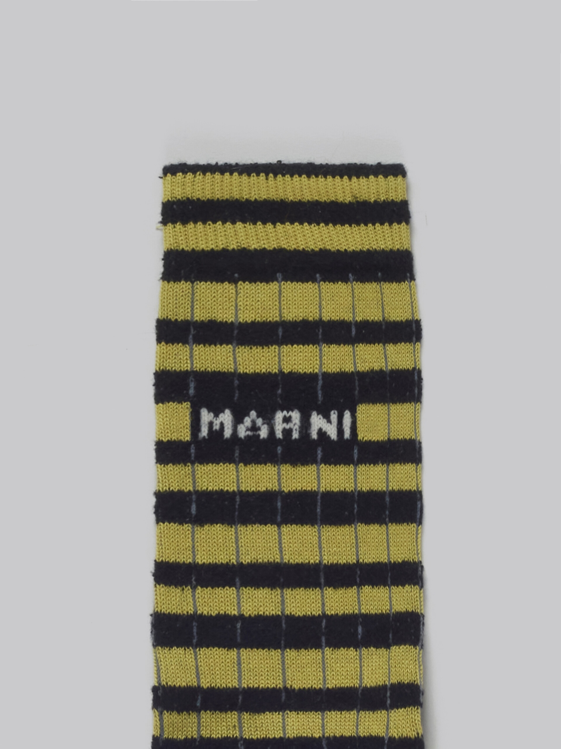 GREEN AND BLACK SOCKS WITH TERRY STRIPES - 3