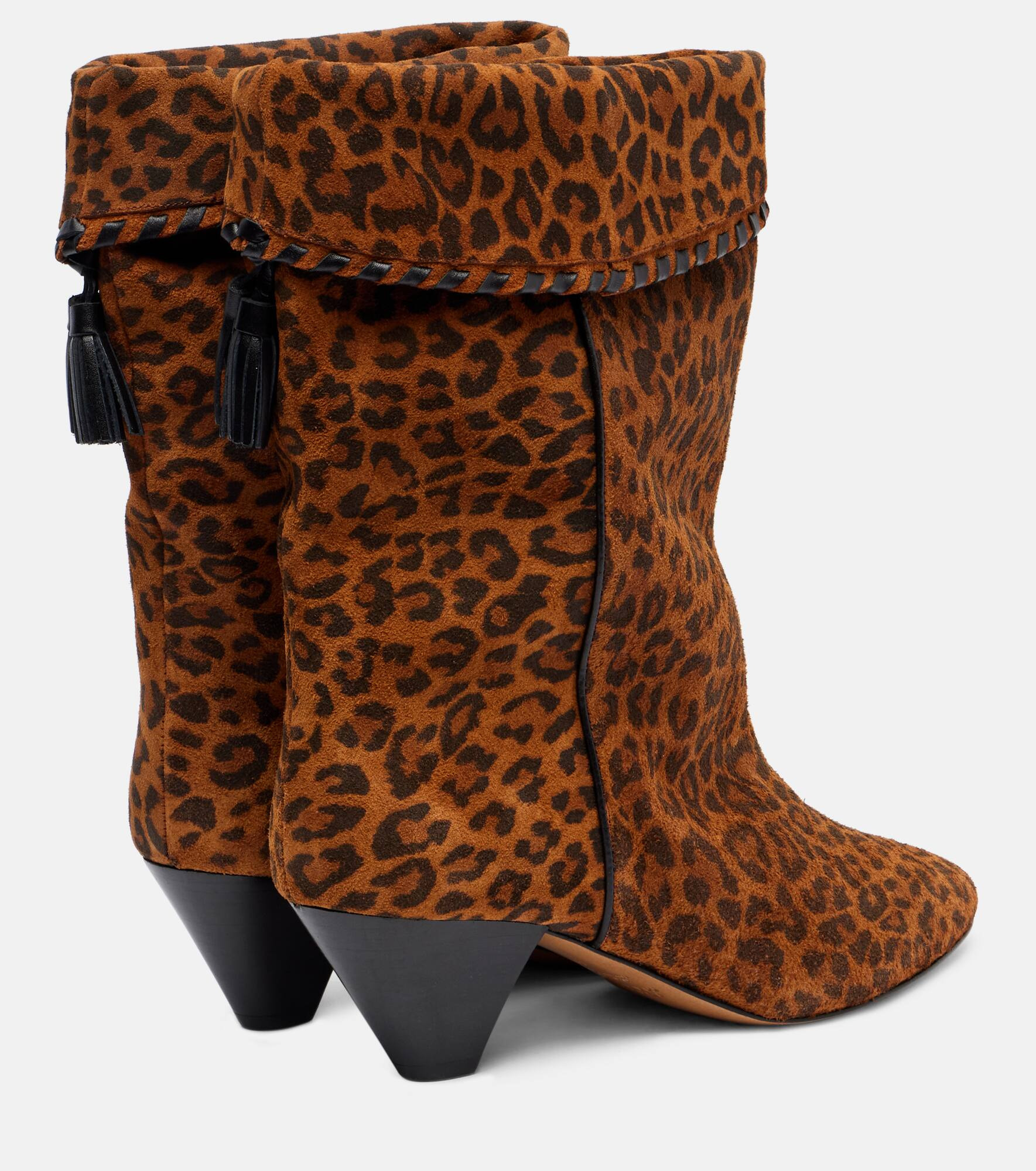Dalby 55 leopard-print suede ankle boots - 2
