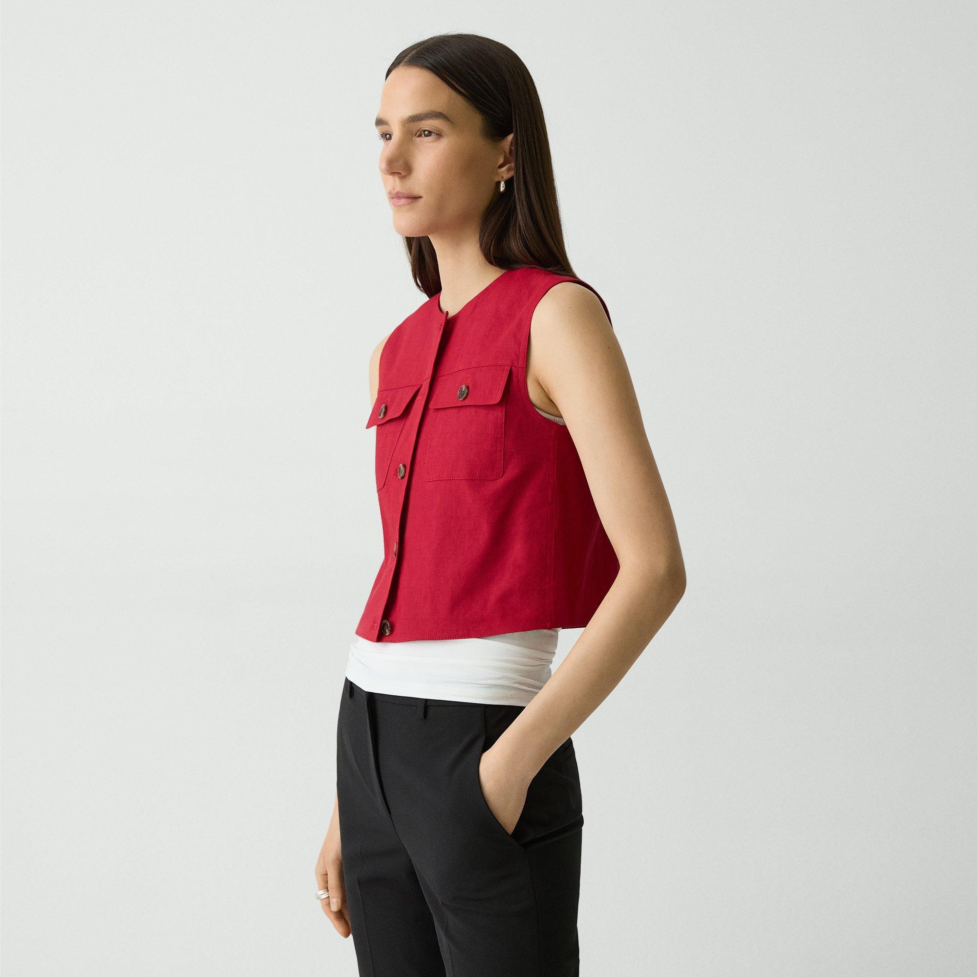 Trucker Vest in Good Linen - 3