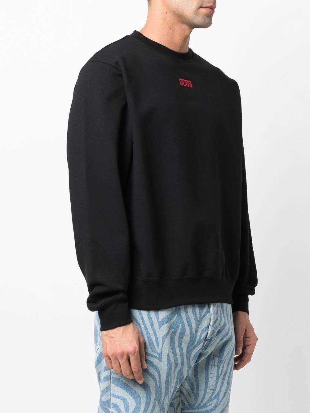 logo-print crew neck sweatshirt - 3