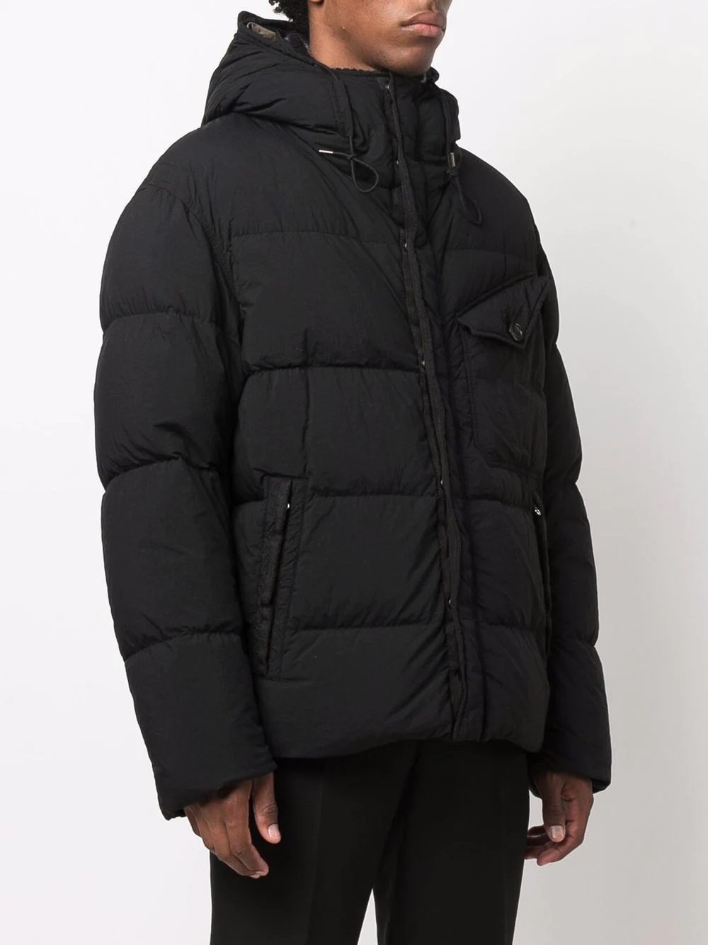 zip-up padded coat - 3