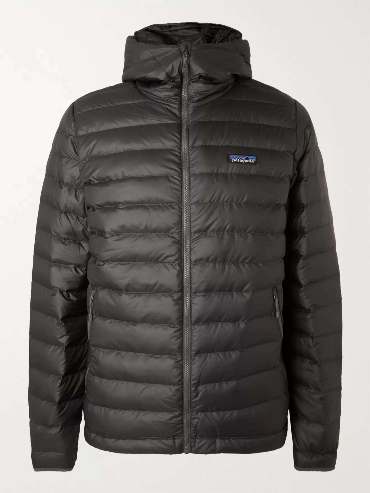 Quilted DWR-Coated Recycled Ripstop Down Hooded Jacket - 1