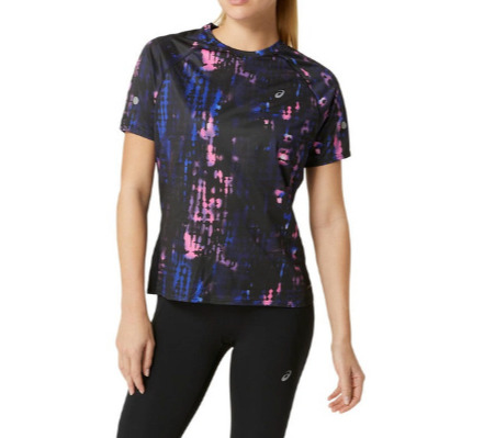 (WMNS) ASICS ROAD LITE-SHOW T-Shirt 'Black Magenta' 2012D073-001 - 3