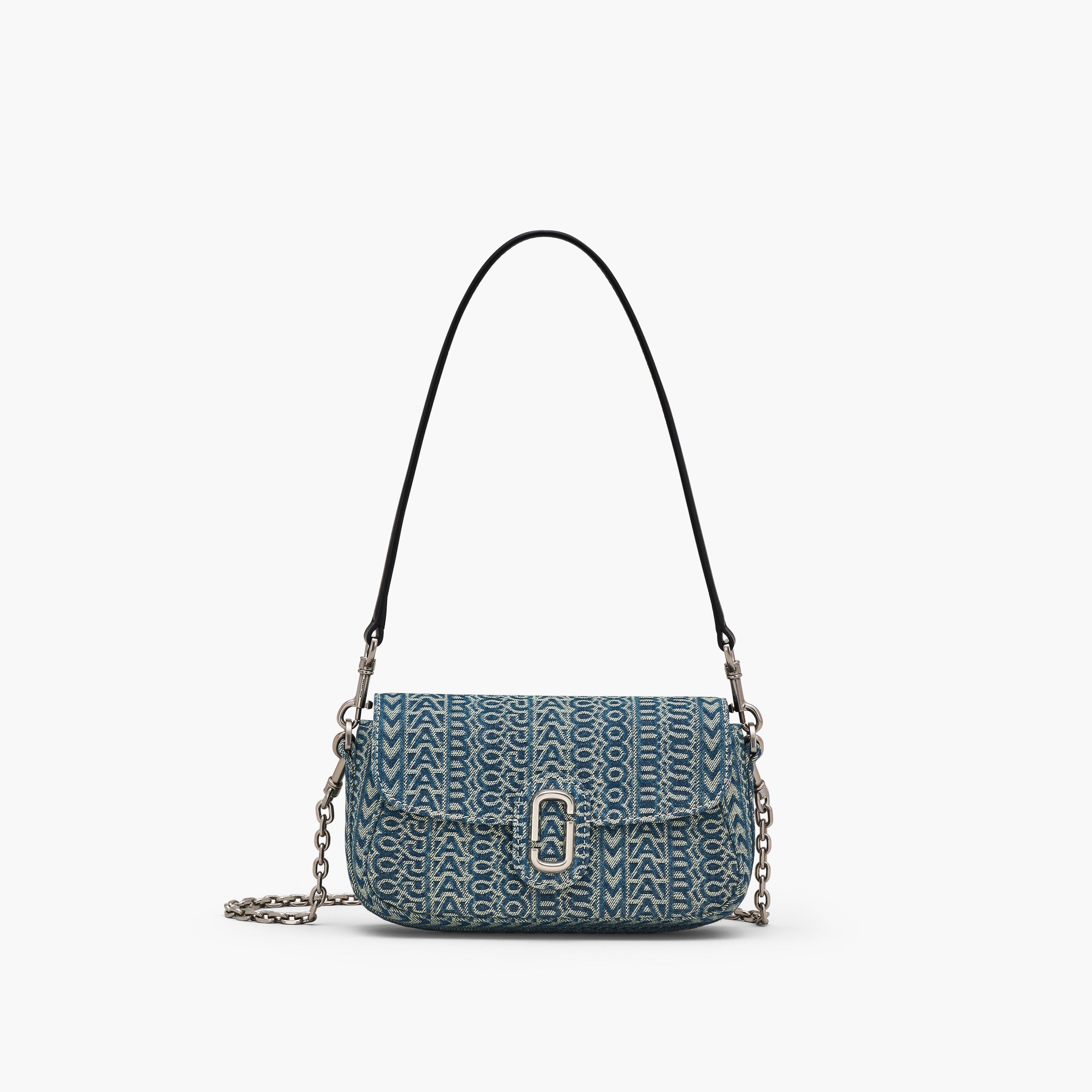 THE MONOGRAM SUN-FADED DENIM CLOVER SHOULDER BAG - 1