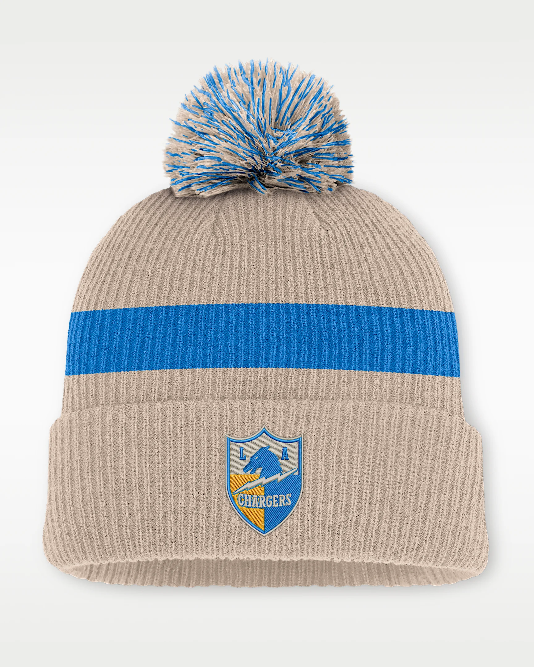 Los Angeles Chargers Rewind Peak Men's Nike NFL Cuffed Pom Beanie - 1