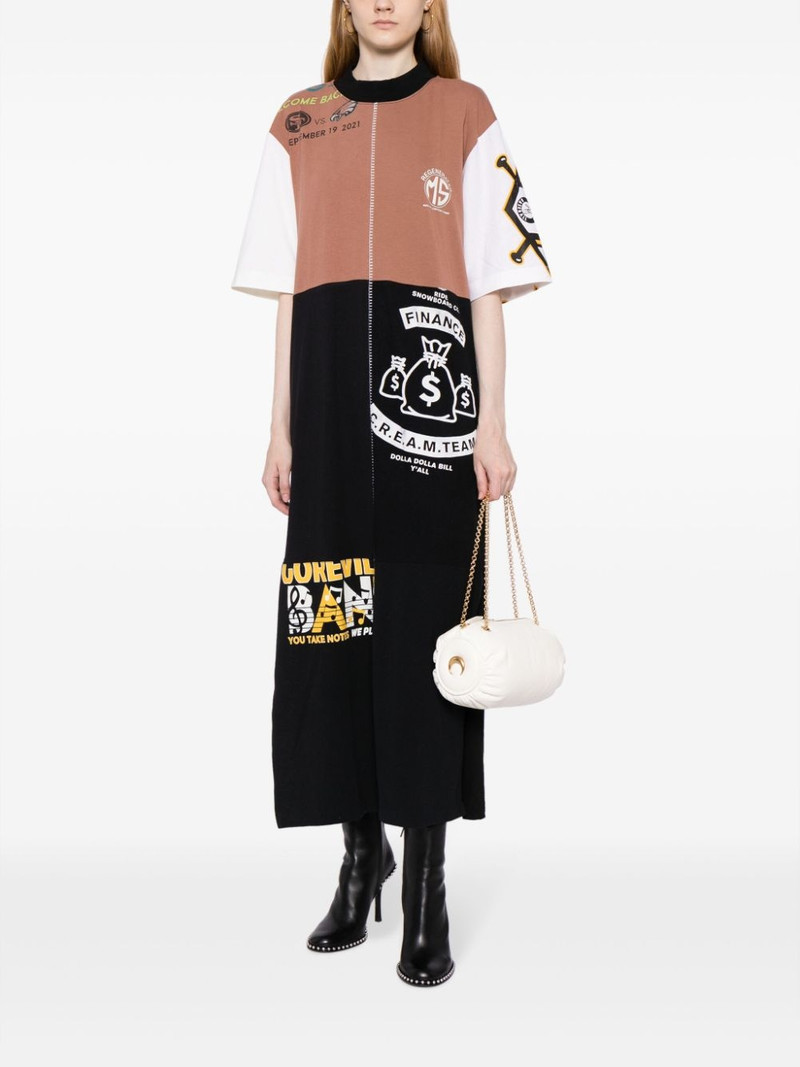 Marine Serre crescent-motif leather tote bag outlook