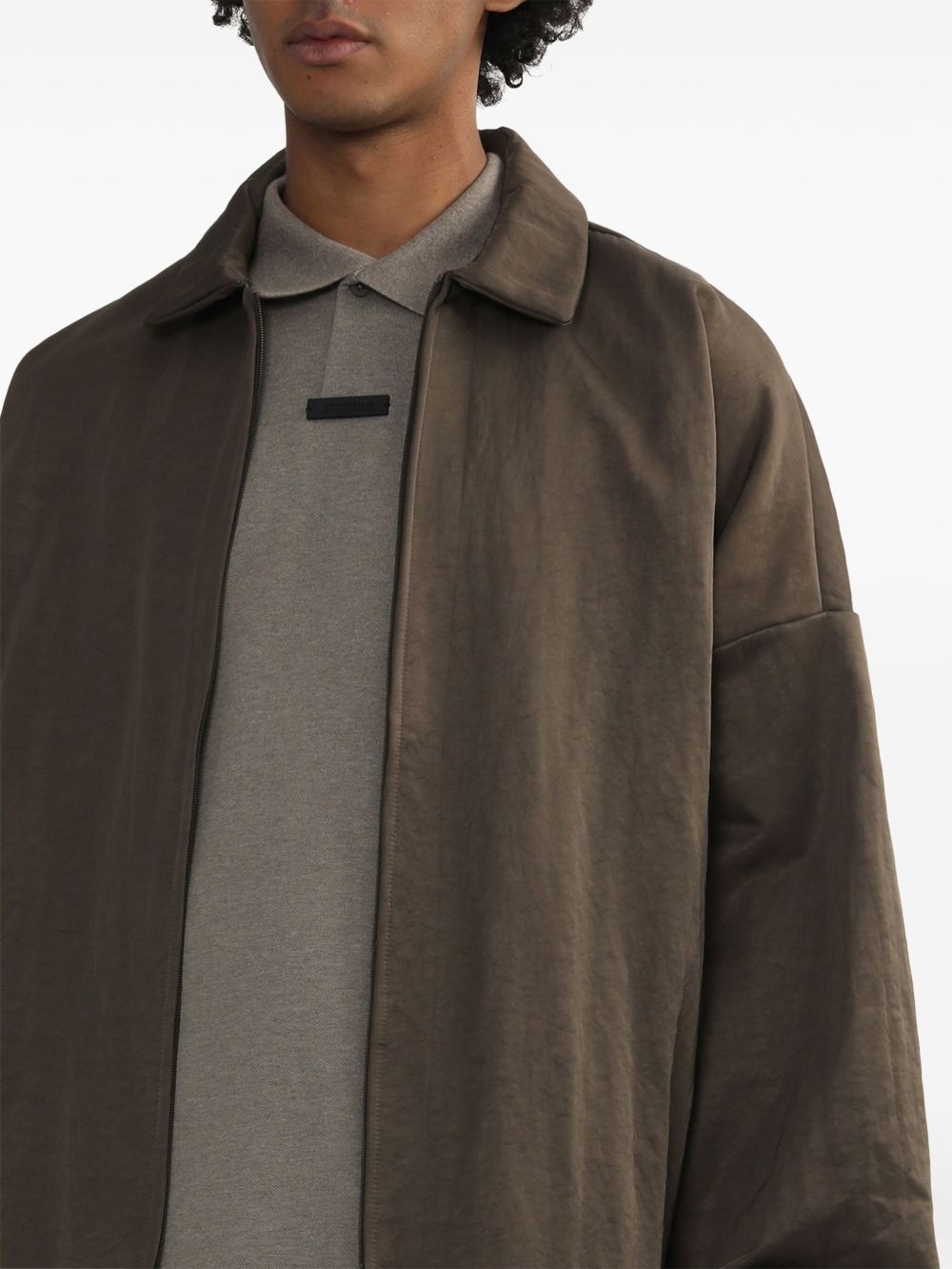logo-print coat - 5