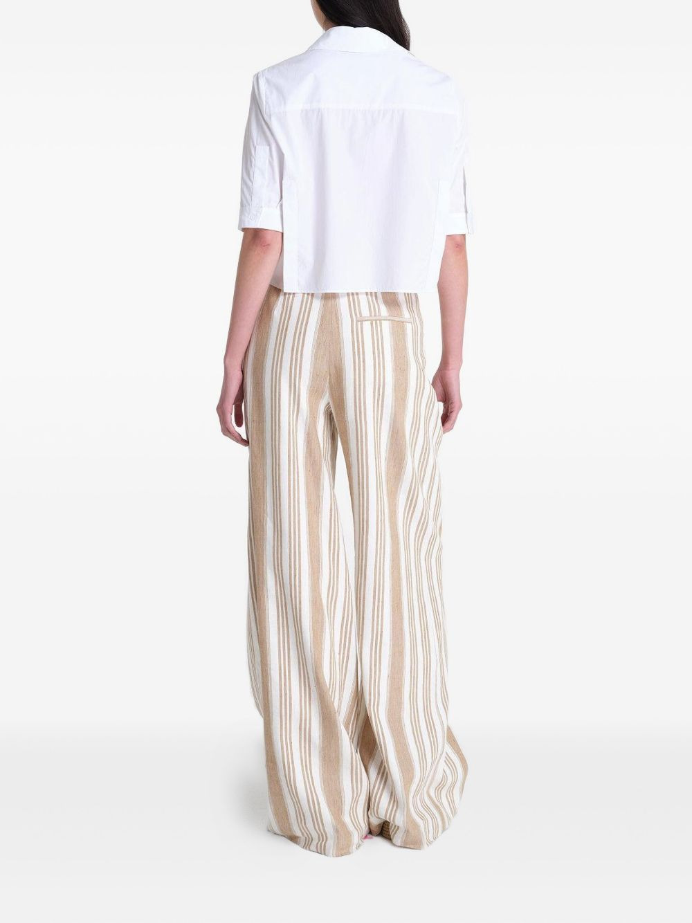 Short Lived pocket cropped shirt - 3