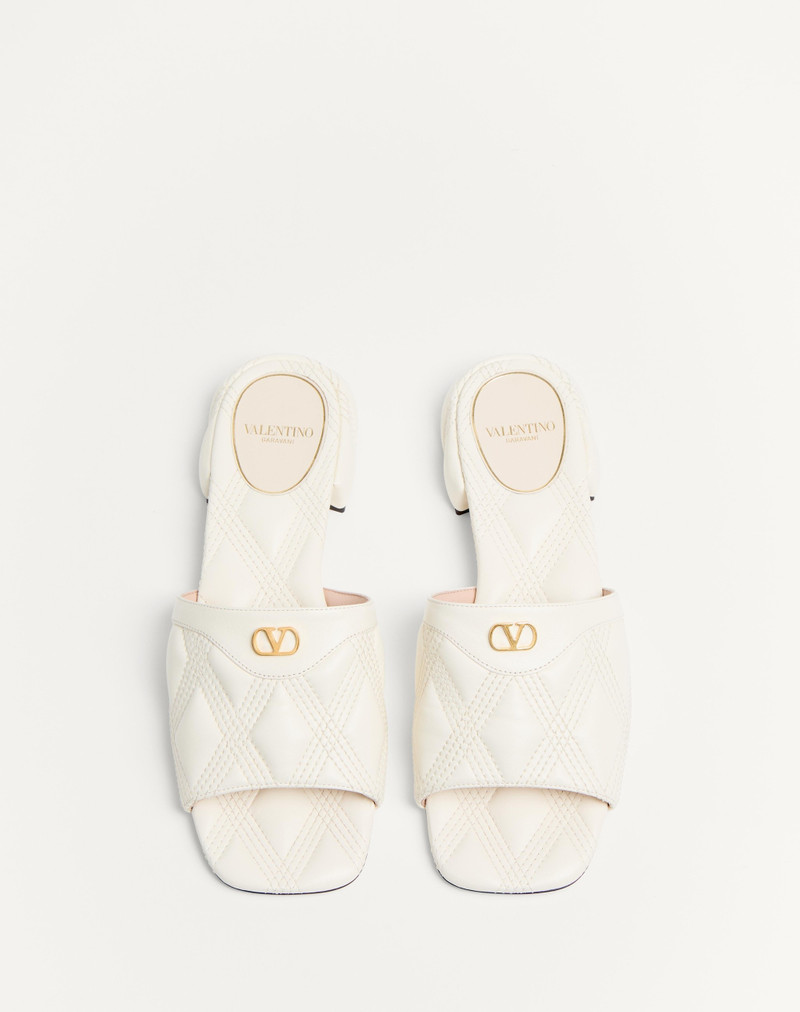 QUILTIE 67 QUILTED NAPPA LEATHER SLIDE SANDAL 20MM 4