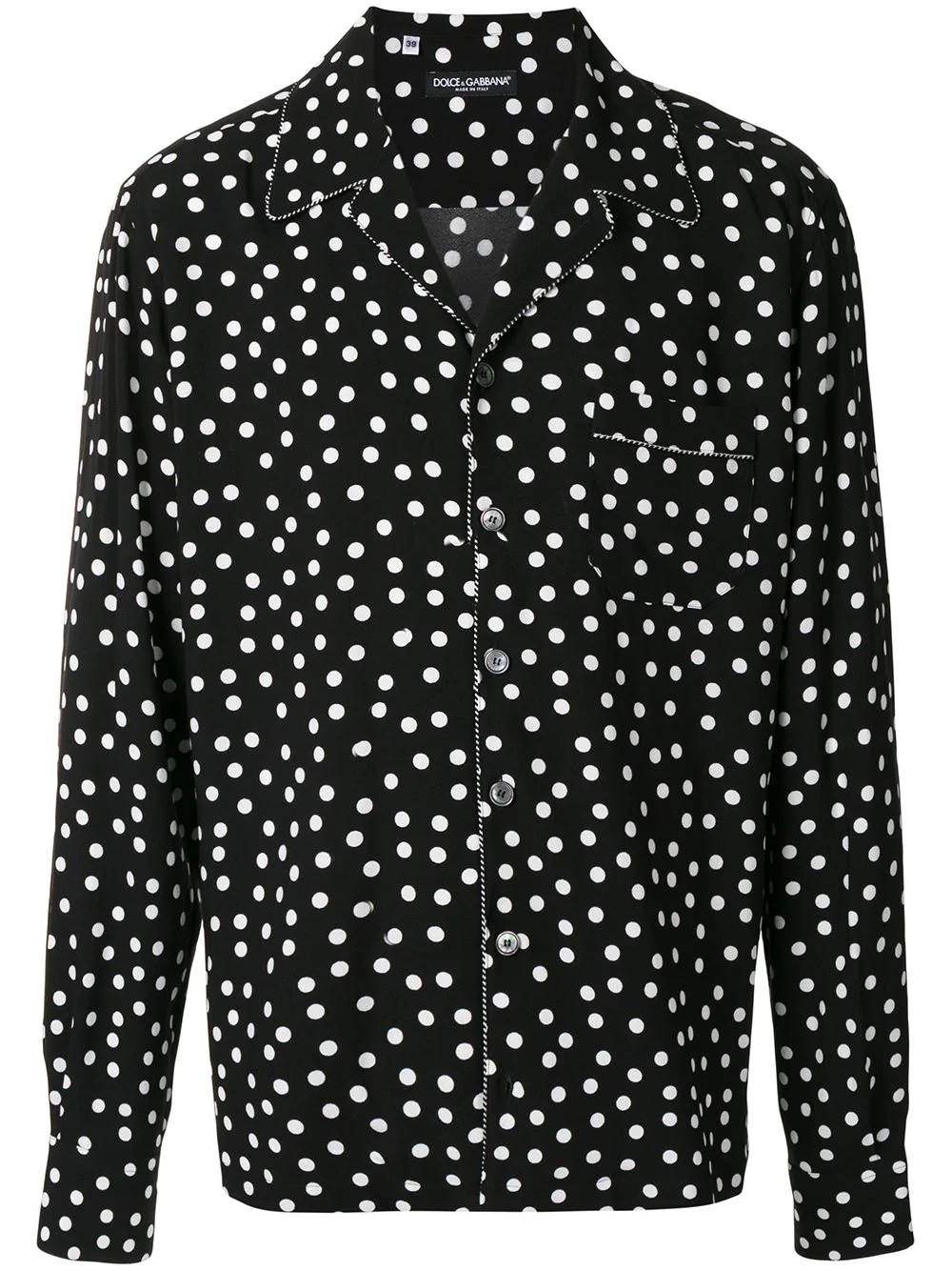 polka dot print shirt - 1