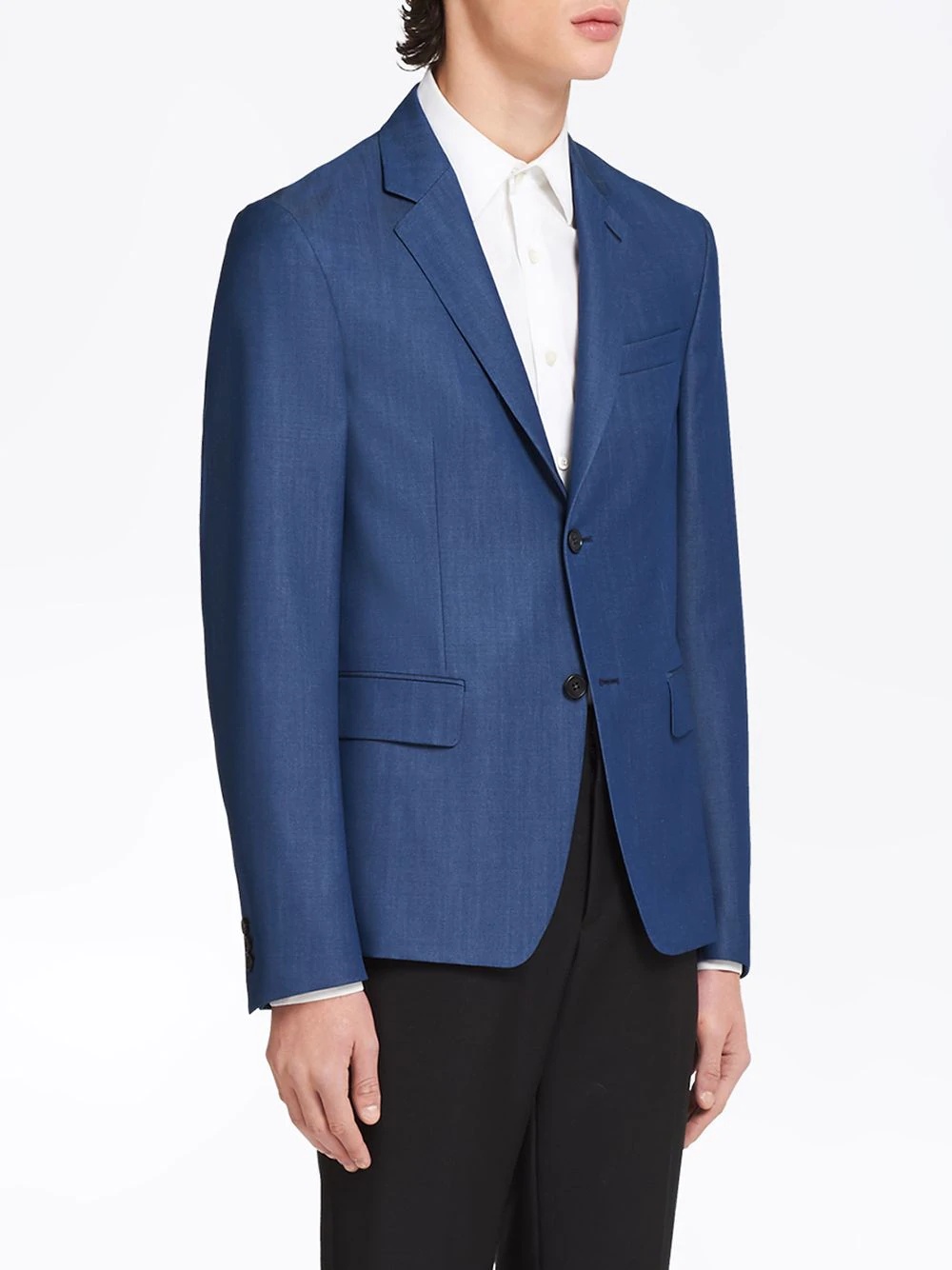 wool slim-fit blazer - 3