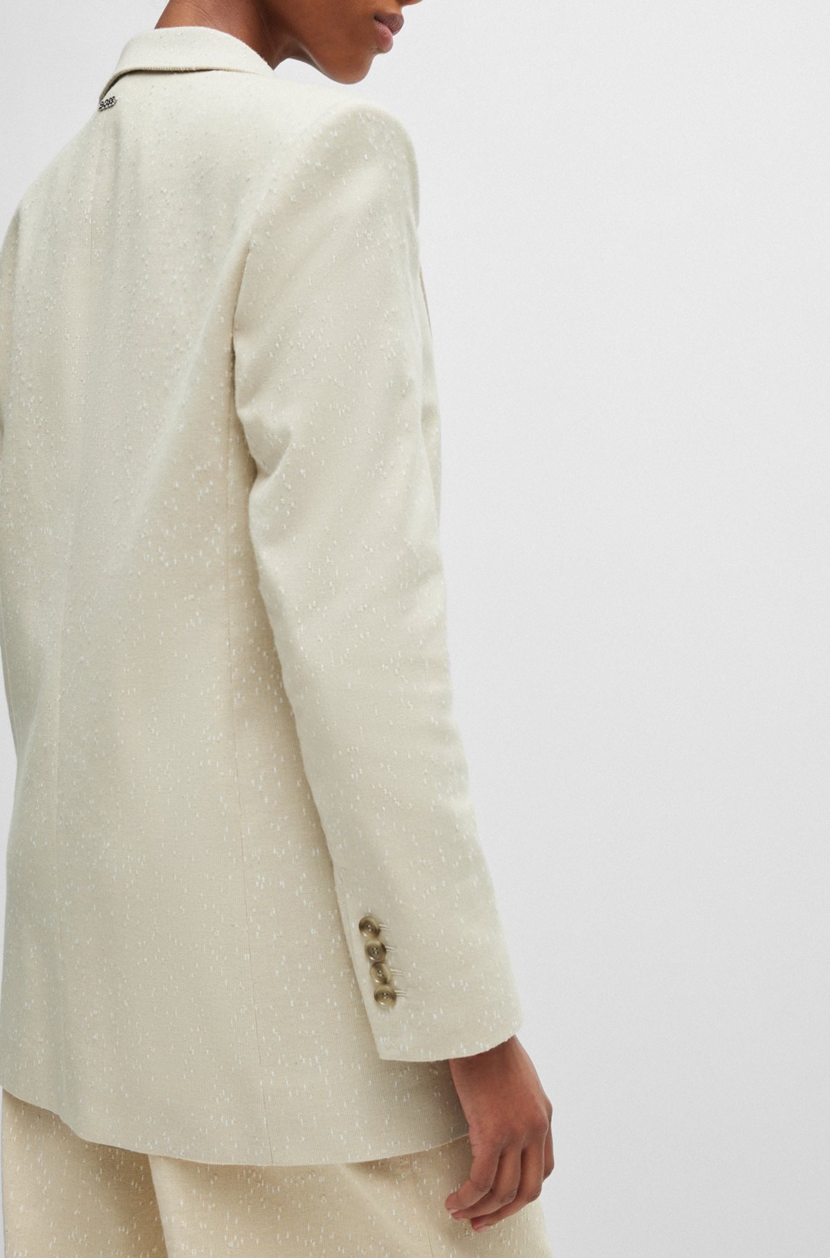 LONGLINE RELAXED-FIT JACKET IN A SLUB COTTON BLEND - 6