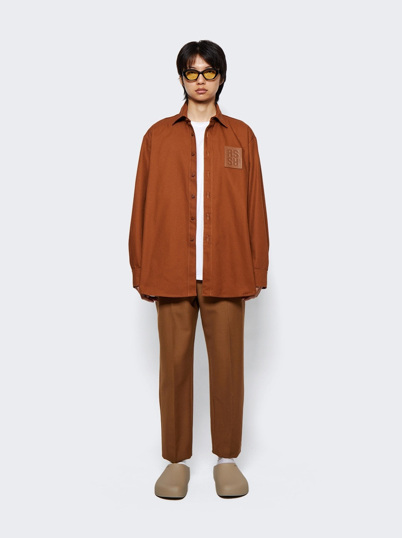 Raf Simons Straight Fit Denim Shirt Dark Brown outlook