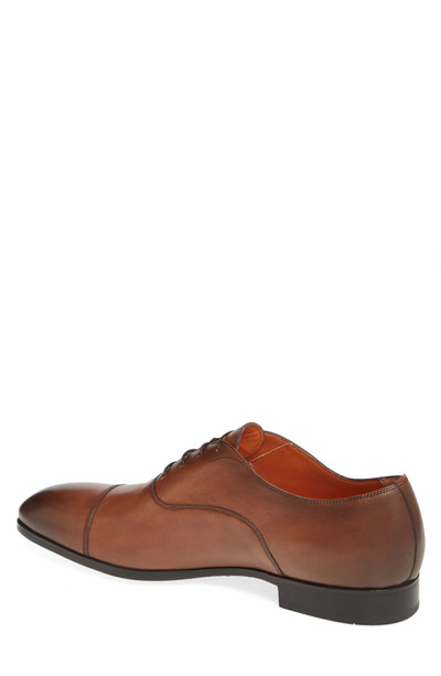 Santoni Salem Cap Toe Oxford in Brown/Brown outlook