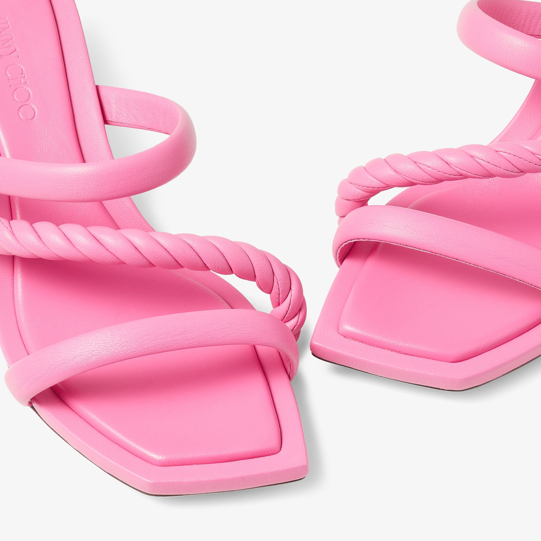 サンダル・ミュール JIMMY CHOO Women Sandals DIAMOND SLIDE FRUBV CANDY PINK Diamond slides in pink - Jimmy Choo | Mytheresa