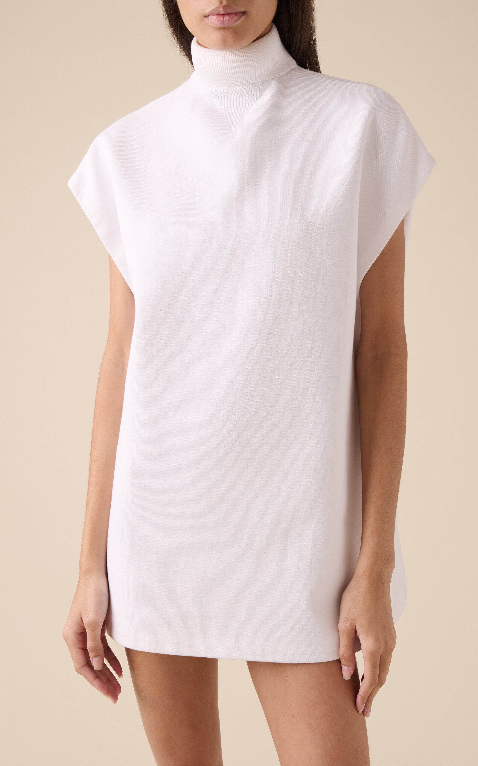 Wool-Blend Mini Shift Dress white - 3