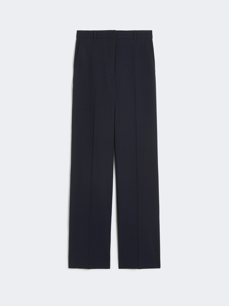 QUASAR Wool crepe trousers - NAVY 1